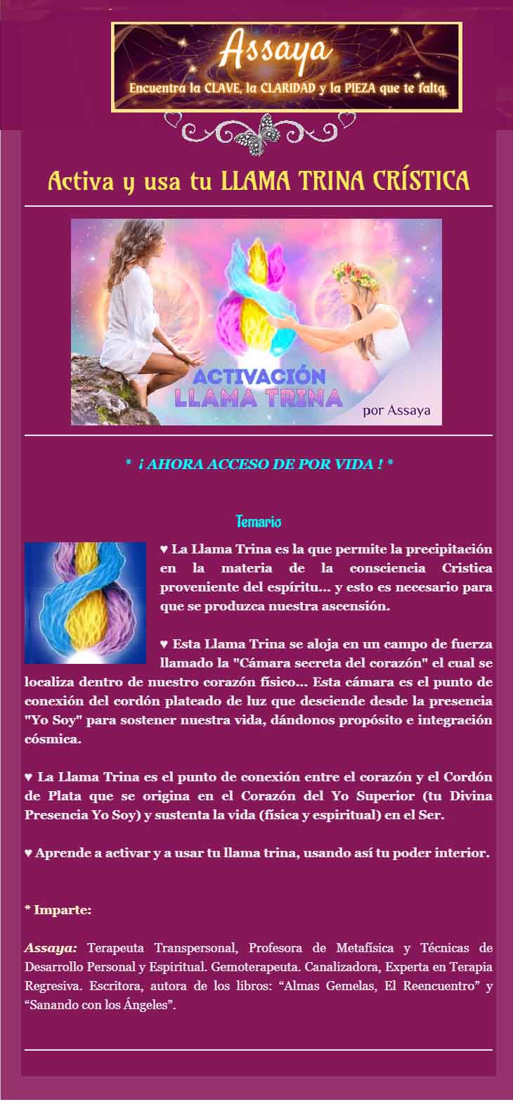 Activa y Usa tu Llama Trina Crística – Assaya activa y usa tu llama trina cristica assaya 6adbe0a59c1a8