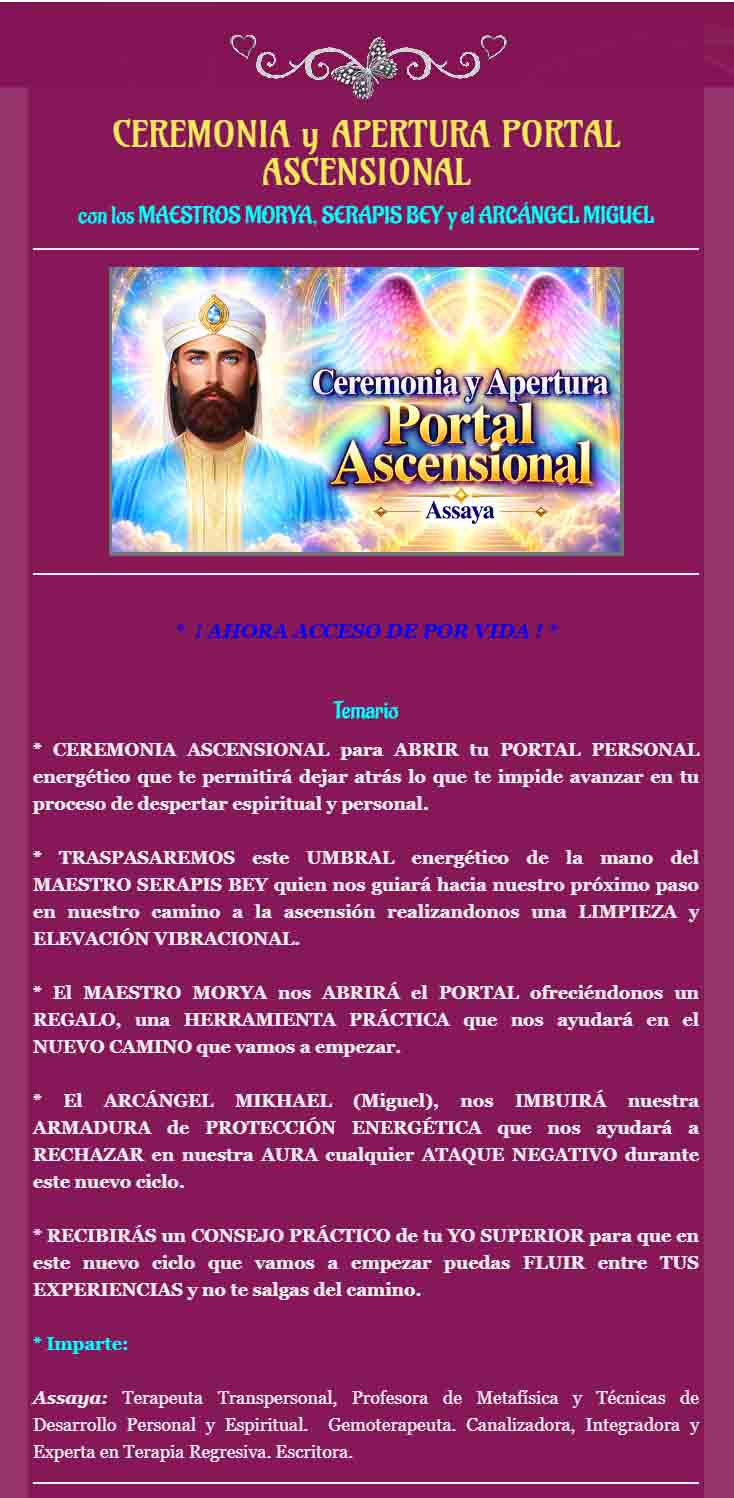 Ceremonia y Apertura Portal Ascensional – Assaya 3 Ceremonia y Apertura Portal Ascensional – Assaya ceremonia y apertura portal ascensional assaya 6adbe07692f2f