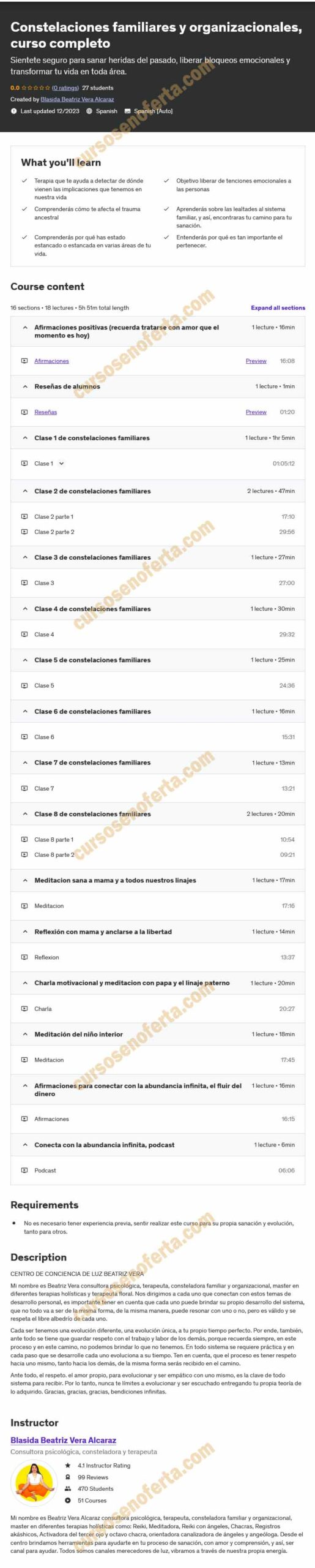 Constelaciones familiares y organizacionales, curso completo – Blasida Vera 2 Constelaciones familiares y organizacionales, curso completo