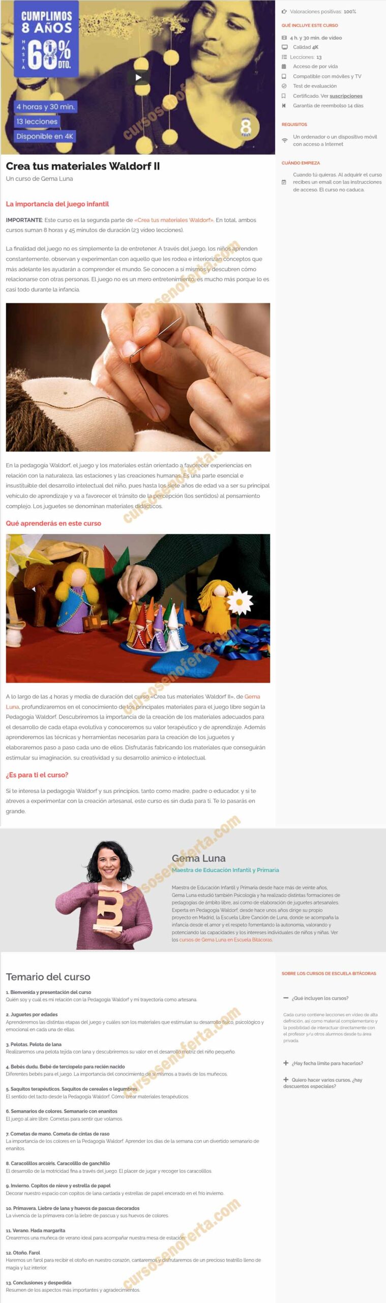 Crea tus materiales Waldorf II – Gema Luna 2 Crea tus materiales Waldorf II - gema luna