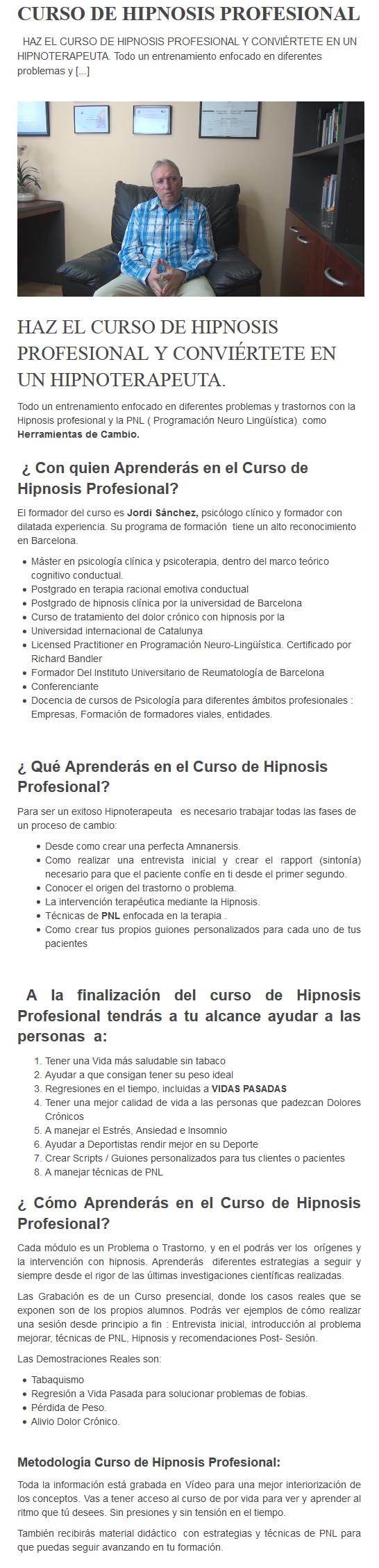Curso de Hipnosis Profesional – ICM 2 Curso de Hipnosis Profesional - ICM