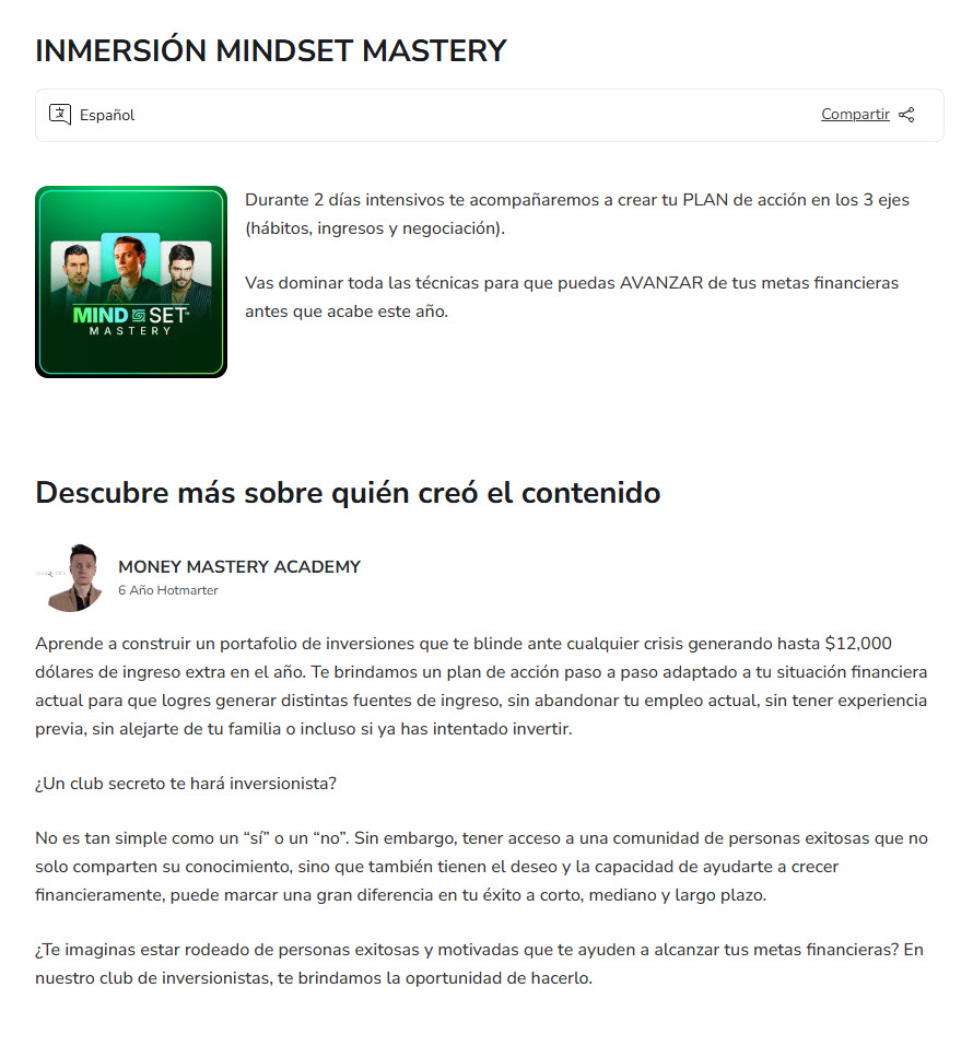 Inmersión Mindset Mastery – Money Mastery Academy 3 Inmersión Mindset Mastery – Money Mastery Academy inmersion mindset mastery money mastery academy 6adbd805f34fb