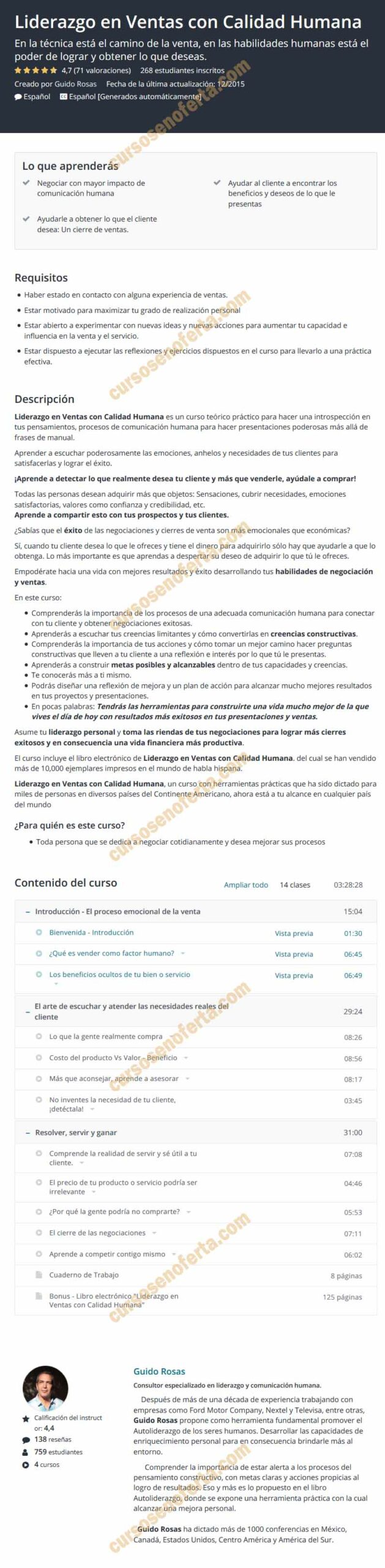 Liderazgo en Ventas con Calidad Humana – Guido Rosas 2 Liderazgo en Ventas con Calidad Humana