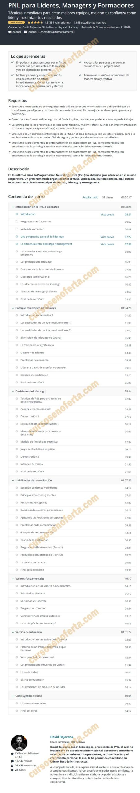 PNL para Líderes, Managers y Formadores – David Bejarano 2 PNL para Líderes, Managers y Formadores