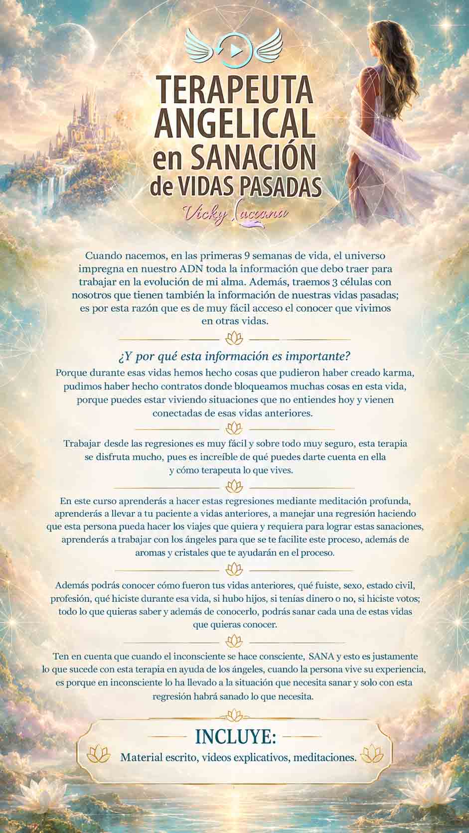 Terapeuta Angelical en Sanación de Vidas Pasadas – Vicky Lozano terapeuta angelical en sanacion de vidas pasadas vicky lozano 6adbd12725234