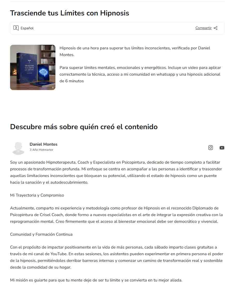 Trasciende tus Límites con Hipnosis – Daniel Montes 3 Trasciende tus Límites con Hipnosis – Daniel Montes trasciende tus limites con hipnosis daniel montes 6adbd5cac3cba